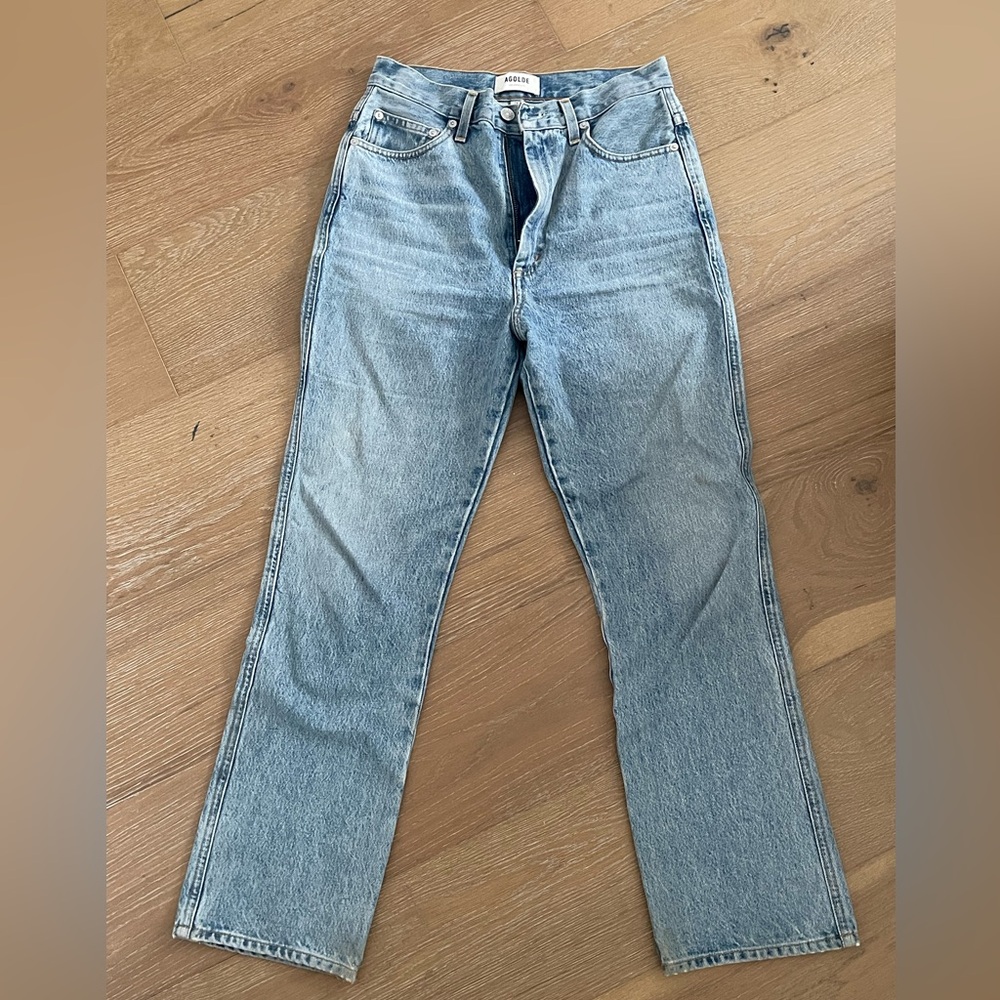 AGOLDE Light Wash Blue Jeans